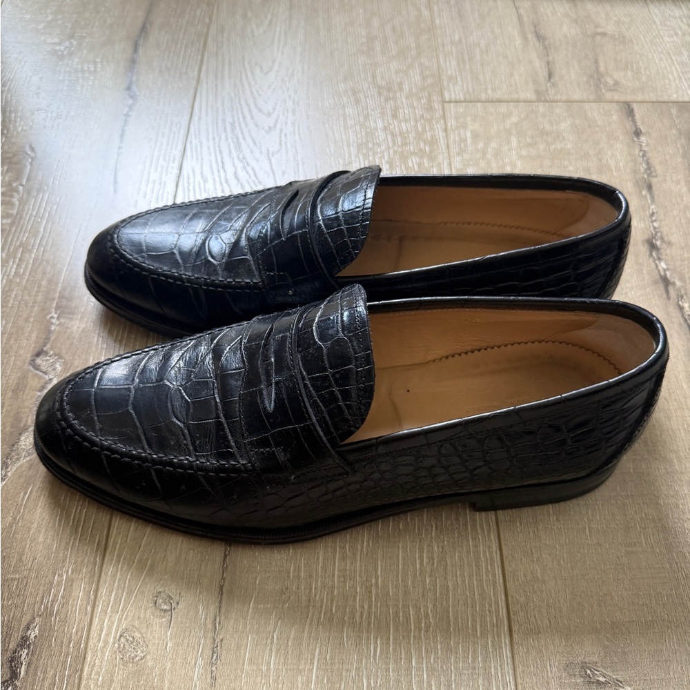 Scarosso black loafers size 42